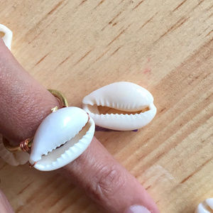 Jewelry  cowrie shell bracelet ring earrings choke